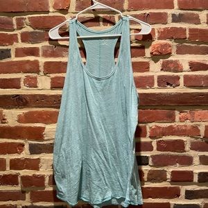 Racerback soft tank top in aqua